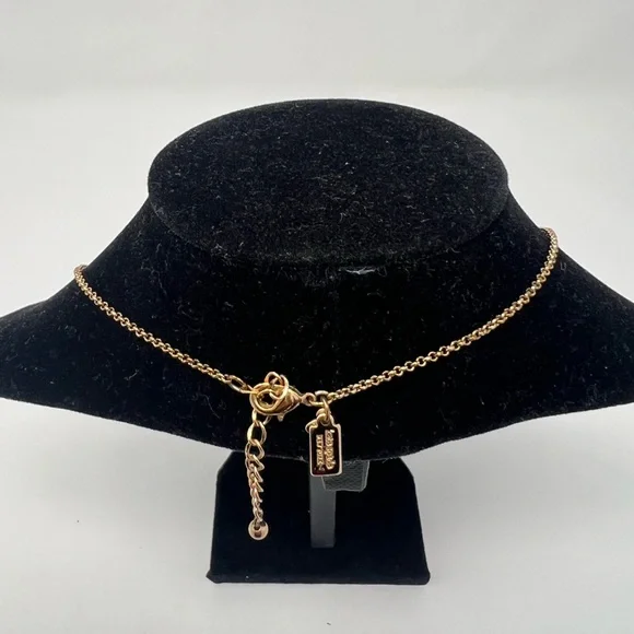 Pink Champagne Pendant Necklace Rose Gold Statement Jewelry Bridal Bride Wedding - Picture 4 of 17